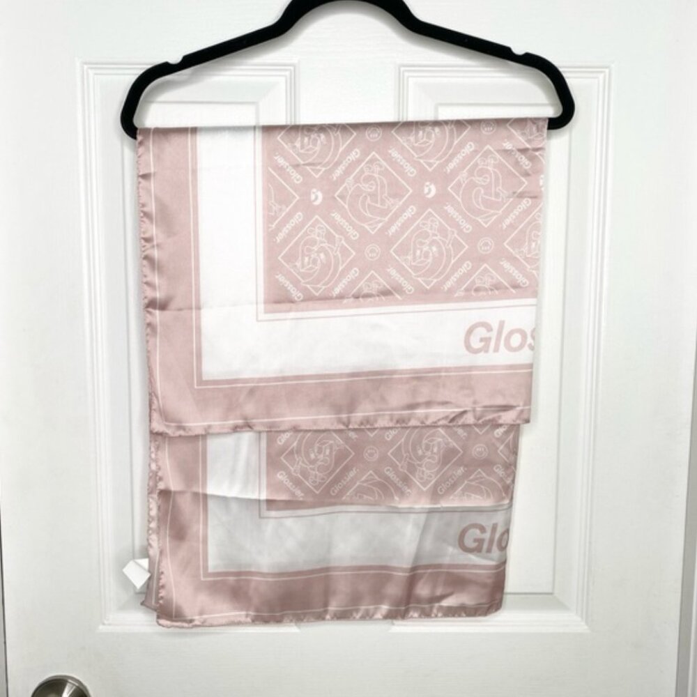 NWOT pink glossier scarf
